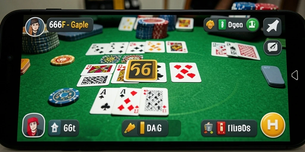 Tampilan gameplay Gaple yang seru dan menarik di 666F.