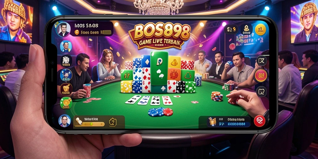 Tampilan menegangkan dari permainan Live Casino BOS898 dengan dealer profesional.