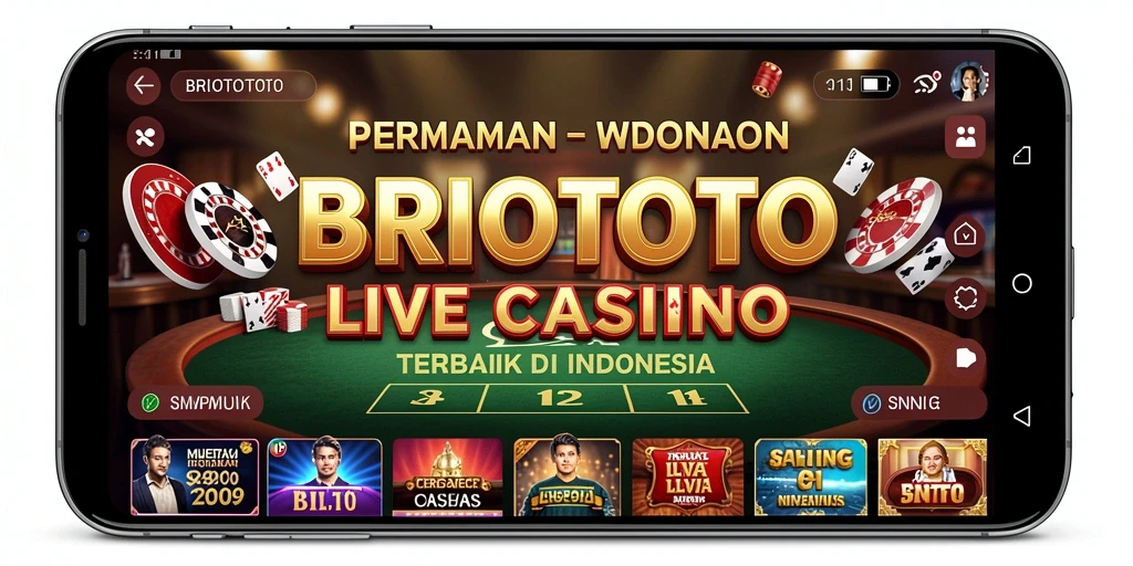 Tampilan gameplay Live Casino BRIOTOTO yang mendebarkan dan interaktif.