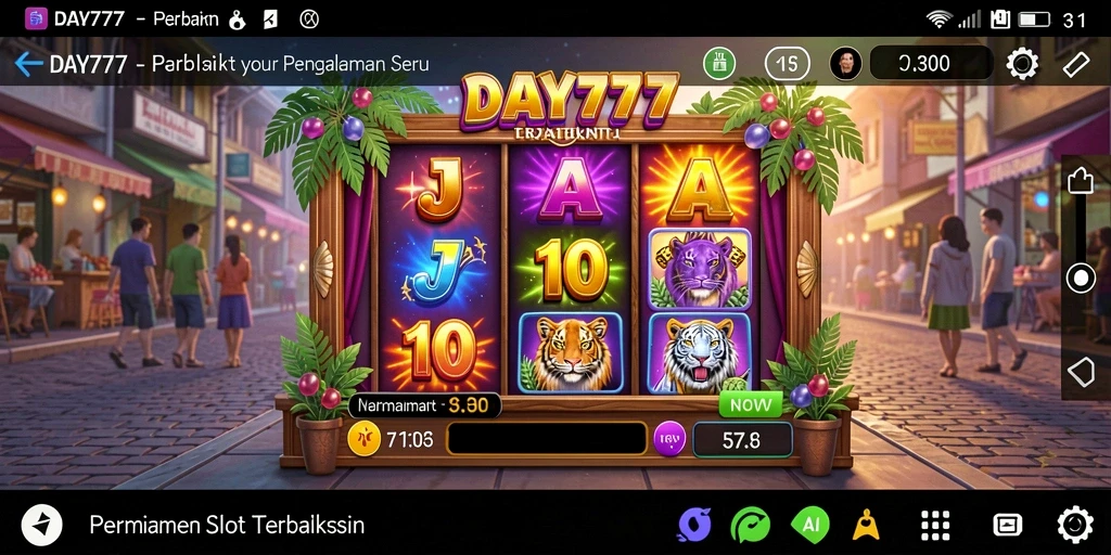 Screenshot DAY777 menampilkan gameplay slot yang seru dan mendebarkan.