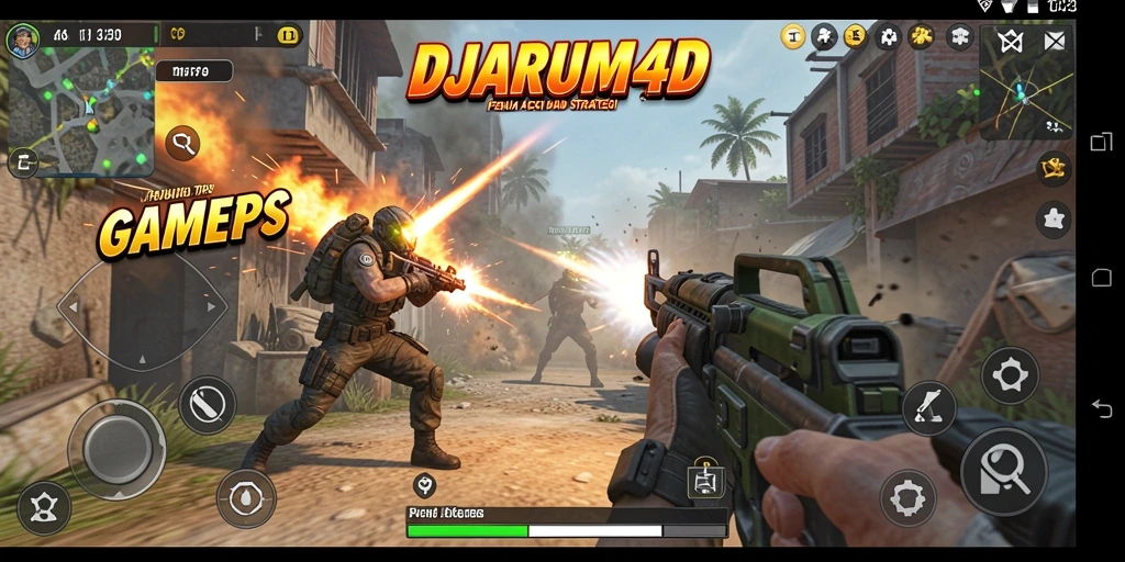 Screenshot dari gameplay intens DJARUM4D yang menunjukkan aksi seru.
