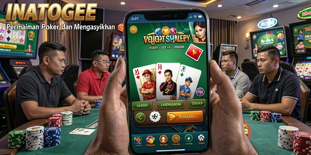 Tampilan gameplay poker yang menarik dan mendebarkan.