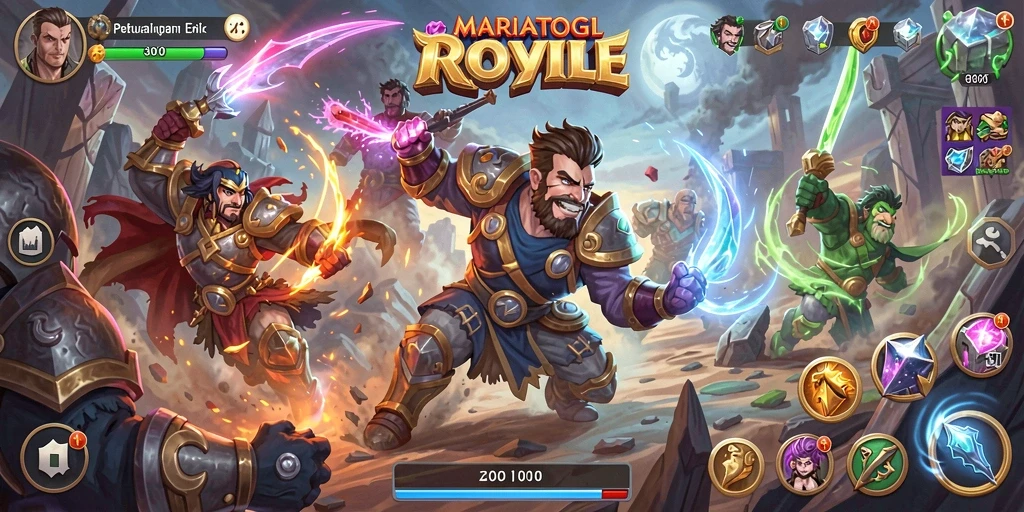 Screenshot MARIATOGL menampilkan aksi pertarungan mendebarkan dalam mode Battle Royale.