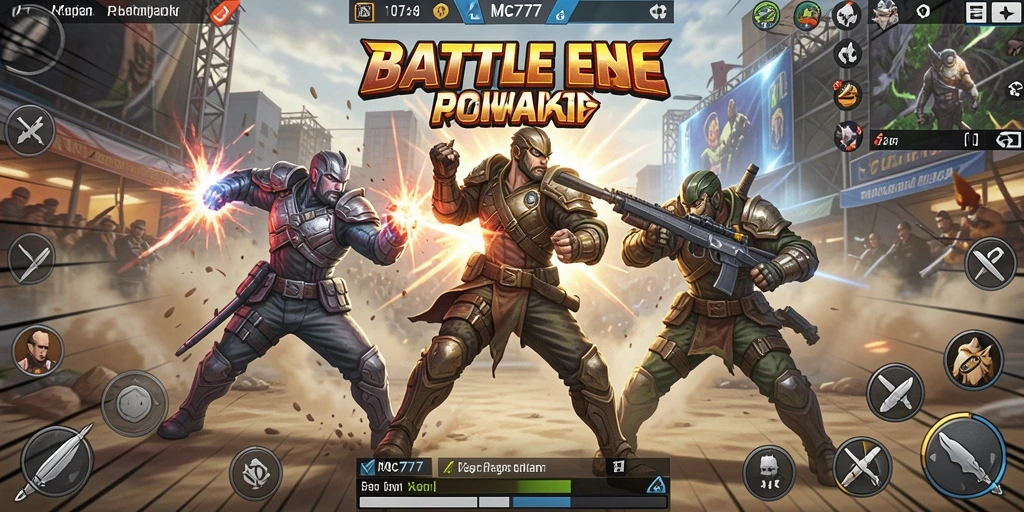 Tampilan gameplay seru di arena pertarungan Battle Royale.