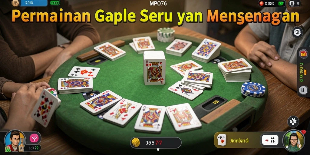 Gameplay MPO76 yang menarik saat bermain Gaple.
