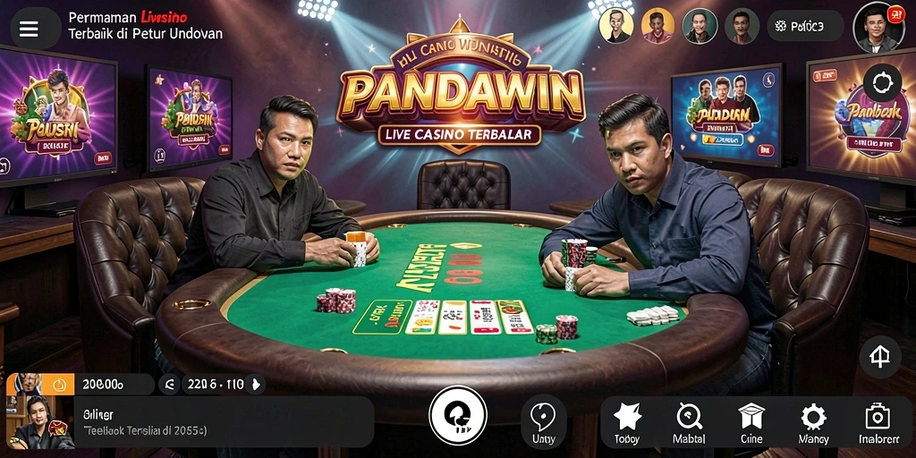 Tampilan seru gameplay PANDAWIN di Live Casino yang menghibur.
