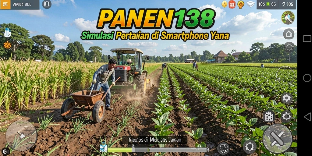 Tampilan gameplay menarik dari PANEN138 dengan aktivitas bertani.