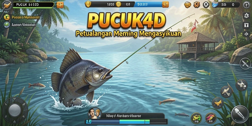 Screenshot gameplay PUCUK4D menunjukkan pengalaman memancing yang seru.
