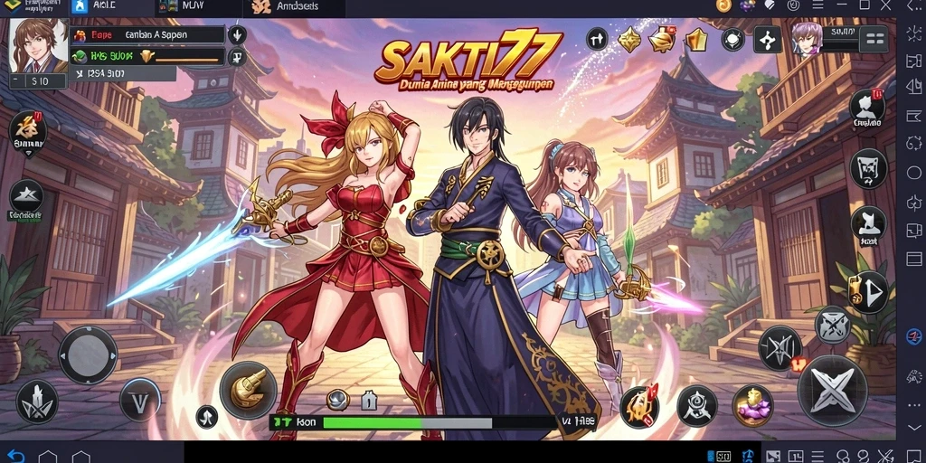 Tangkapan layar SAKTI77 menunjukkan karakter anime dalam aksi pertempuran yang mendebarkan.