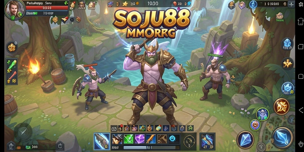 Tangkapan layar dari gameplay menampilkan pertempuran seru dalam dunia MMORPG.