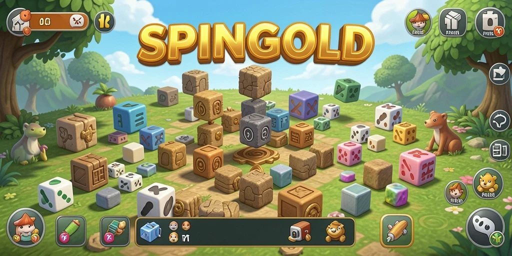 Screenshot gameplay <strong>SPINGOLD</strong> menunjukkan tantangan puzzle yang mengasyikkan.