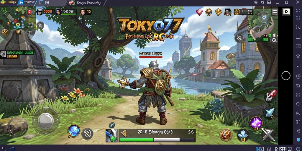 Tampilan gameplay seru dunia RPG TOKYO77.