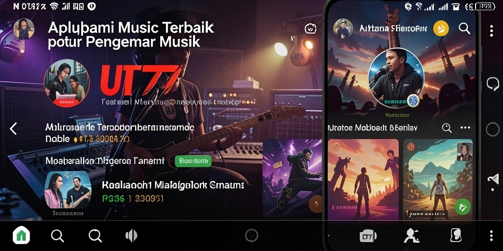 Tampilan gameplay interaktif UT77 menampilkan tantangan musik yang seru.